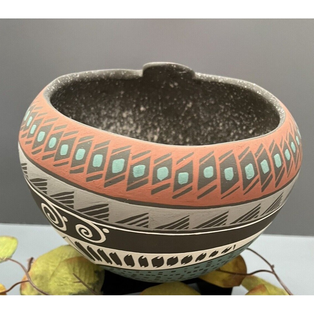 Mata Ortiz Pottery Lucero Ozuna Silveira Bowl Paquime Traditional Style Mexican - Picture 7 of 8